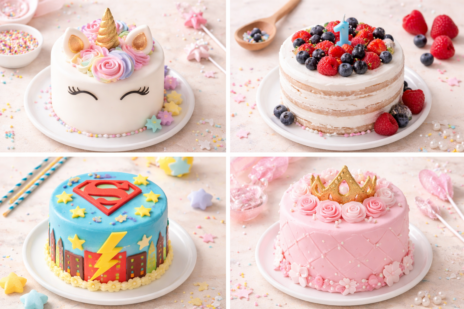 Идеи детских тортов на день рождения — единорог, смэш-кейк, супергерои, Anna Bakery Раменское